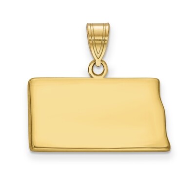 North Dakota State Pendant Charm Gold-plated on Silver Engravable XNA707GP-ND, MPN: XNA707GP-ND, 88…