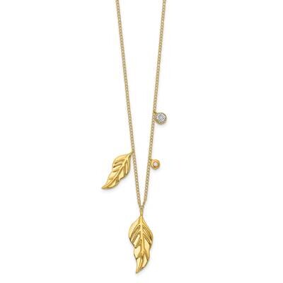 Feathers Necklace 14k Gold Diamond PM4702-005-YA, MPN: PM4702-005-YA, 883957266152