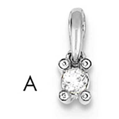 Family Jewelry Synthetic Stone &amp; Diamond Set Pendant 14k White Gold XMPW31/1SY, MPN: XMPW31/1SY, 88…