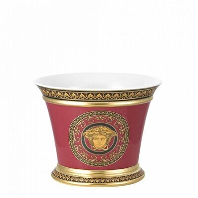 Versace Medusa Red Flower Pot Porcelain 10 1/4 X 8 inch, MPN: 14096-102721-27318, 790955197046