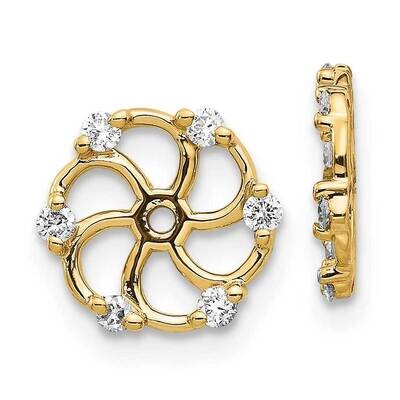 Earring Jacket 14k Gold AA Diamond EJM5328-020-YA, MPN: EJM5328-020-YA, 883957115795