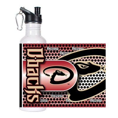 MLB Diamondbacks White 360 Wrap Stainless 26Oz Water Bottle GC3754