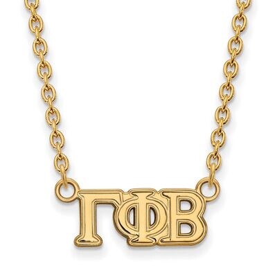 Gamma Phi Beta Medium Pendant with 18 Inch Chain Gold-plated Silver GP007GPB-18, MPN: GP007GPB-18, …