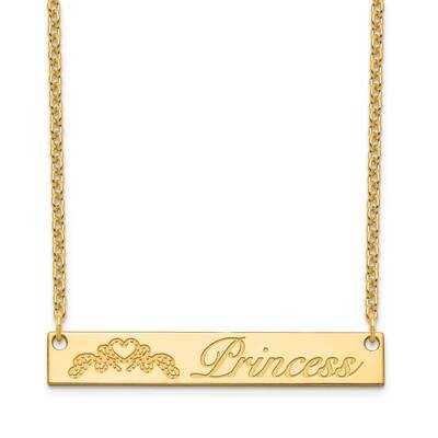 Engravable Customized Bar Necklace 10k Gold 10XNA1041Y, MPN: 10XNA1041Y, 191101990106