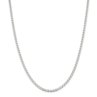 18 Inch 3.15mm Flat Anchor Chain Sterling Silver QFAN080-18, MPN: QFAN080-18, 883957961088
