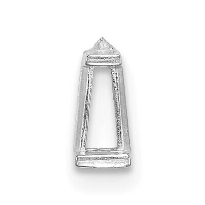 Tapered Baguette 2 Airline 2mm x 1.75mm x 2.4mm Setting 14k White Gold WG201, MPN: WG201,