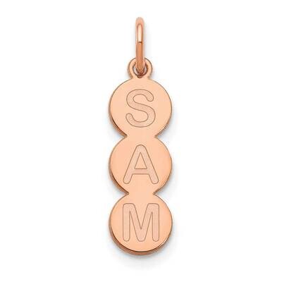 3 Letter Bubble Pendant 10k Rose Gold 10XNA1332R, MPN: 10XNA1332R,