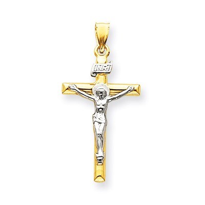 INRI Crucifix Pendant 14k Two-Tone Gold K501, MPN: K501, 869786765332