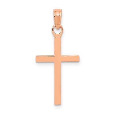 Polished Cross Pendant 14k Rose Gold K2116R, MPN: K2116R,