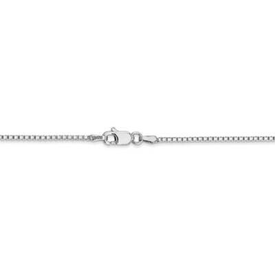 22 Inch 1.30mm Box Chain 14k White Gold WLB125-22, MPN: WLB125-22, 886774585222