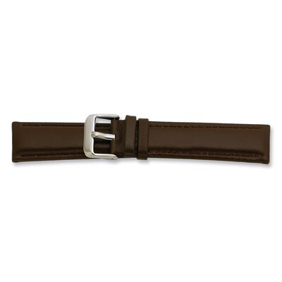18mm Brown Glove Leather Watch Band 7.75 Inch Silver-tone Buckle BAW196-18, MPN: BAW196-18, 8867741…