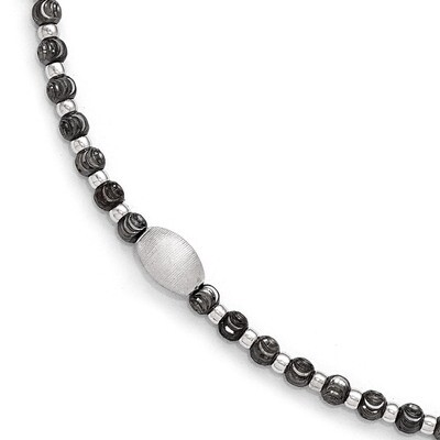 Leslie&#39;s Rhodium-plated Diamond-cut Bracelet 7.5 Inch - Sterling Silver HB-QLF357-7.5, MPN: QLF357-…