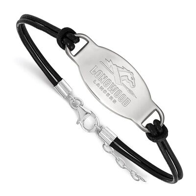 Longwood University Ctr plate Leather Bracelet 2 Sterling Silver SS016LOC-7, MPN: SS016LOC-7, 88677…