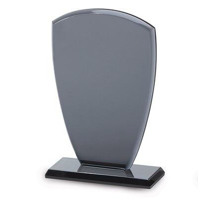 Medium Shield Smoked Glass Trophy GM9048, MPN: GM9048, 47105042672