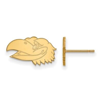 University of Kansas x-Small Post Earring Gold-plated Silver GP045UKS, MPN: GP045UKS, 886774944593