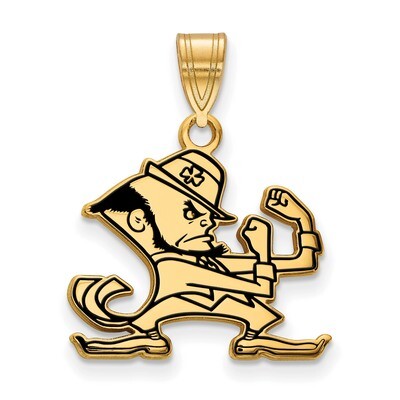 University of Notre Dame Medium Enamel Pendant Gold-plated Sterling Silver GP059UND, MPN: GP059UND,…