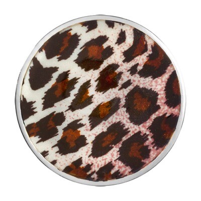 Nikki Lissoni Leopard Print Silver-Plated 33mm Coin C1459SM, MPN: C1459SM, 8718819230106