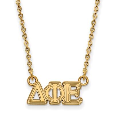 Delta Phi Epsilon Extra Small Pendant with 18 Inch Chain Gold-plated Silver GP006DPH-18, MPN: GP006…