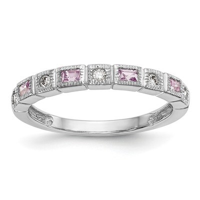 Diamond with Pink Sapphire Band 14k White Gold RM3451B-PSAP-010-WAA, MPN: RM3451B-PSAP-010-WAA, RM3…