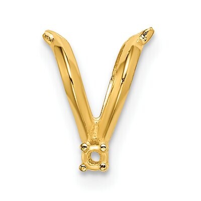 Casted Diamond Accent Bail 14k Yellow Gold YG1576, MPN: YG1576,