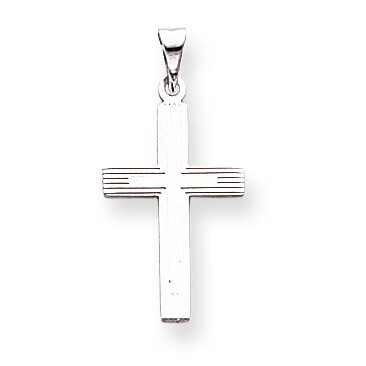Solid Cross Pendant 14k White Gold XWR1, MPN: XWR1, 883957507415