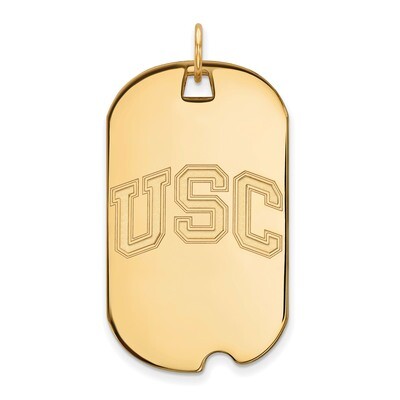 University of Southern California Large Dog Tag Gold-plated Sterling Silver GP043USC, MPN: GP043USC…