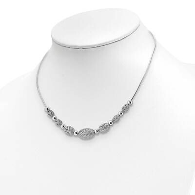 Leslie&#39;s Beaded Necklace Sterling Silver Rhodium-plated HB-QLF1163-18, MPN: QLF1163-18, 191101879418
