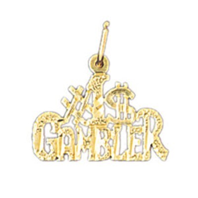Dazzlers Jewelry #1 $ Gambler Pendant Necklace Charm Bracelet in Yellow, White or Rose Gold 10799, …