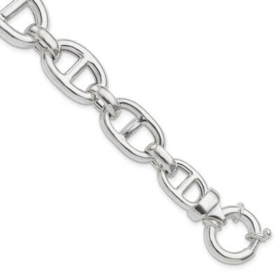 Fancy Link Bracelet Sterling Silver Polished QG5827-7.75, MPN: QG5827-7.75,