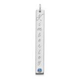 Vertical Bar Charm with Birthstone 14k White Gold Large XNA1096W, MPN: XNA1096W, 191101992148