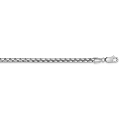 22 Inch 3.6mm Hollow Round Box Chain 14k White Gold BC191-22, MPN: BC191-22, 886774578774