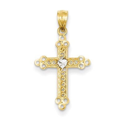 Budded Cross Pendant 14k Gold C3613, MPN: C3613, 191101095191