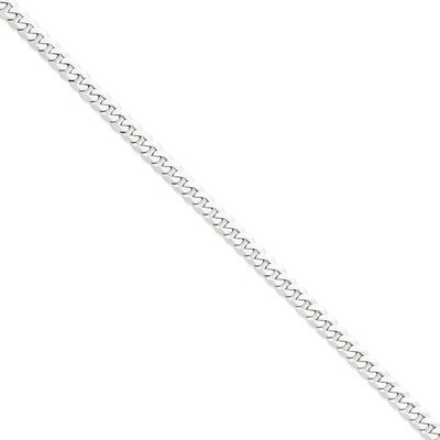6.1mm Flat Curb Chain 18 Inch 14k White Gold WFBU160-18, MPN: WFBU160-18, 886774420219