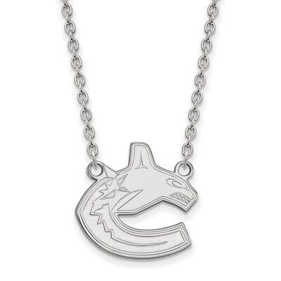 Vancouver Canucks Large Pendant with Chain Necklace 14k White Gold 4W008CUC-18, MPN: 4W008CUC-18, 8…