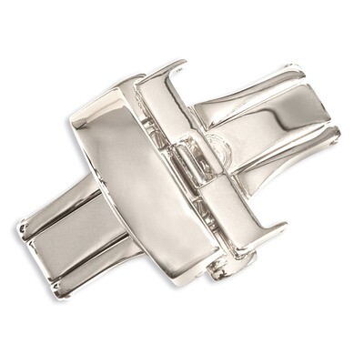 18mm Butterfly Style Deployment Buckle Chrome BA329-18, MPN: BA329-18, 602269625767