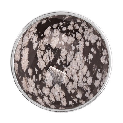 Nikki Lissoni Faceted Snowflake Obsidian Silver-Plated 33mm Coin C1193SM, MPN: C1193SM, 87186274653…