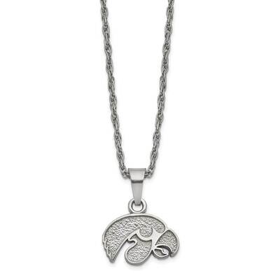 University of Iowa Pendant &amp; Chain with 2 inch Extender Necklace Stainless Steel ST516UIA, MPN: ST5…