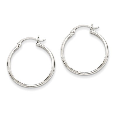 Polished Hoop Earring 14k White Gold TC650, MPN: TC650, 883957290218
