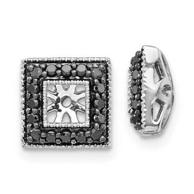 Black Diamond Square Jacket Earrings 14k White Gold EJM5313-BK-025-WA, MPN: EJM5313-BK-025-WA, 8839…