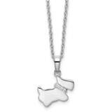 White Ice .018Ct. Diamond Dog Necklace Sterling Silver QW471-18, MPN: QW471-18, 191101479526