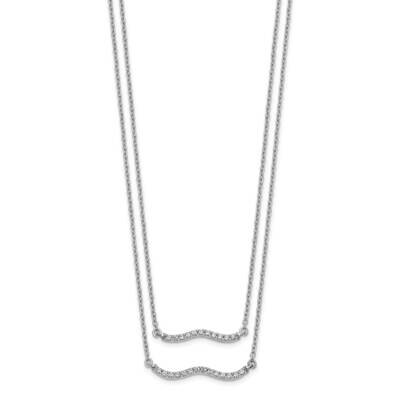 Double Strand Necklace 14k White Gold Diamond PM3749-025-WA, MPN: PM3749-025-WA, 883957488288