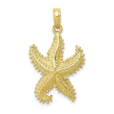 Open-Backed Starfish Pendant 10k Gold Polished 10C2537, MPN: 10C2537,