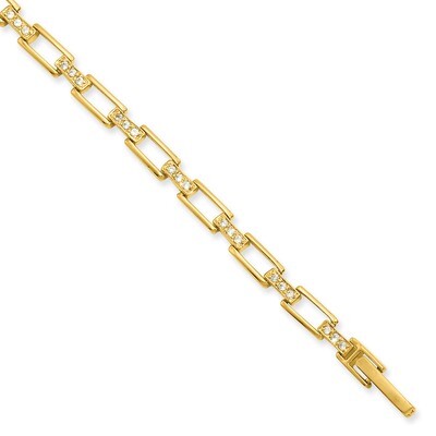 8.25 inch Gold-plated Link Diamond Bracelet KW458-8.25