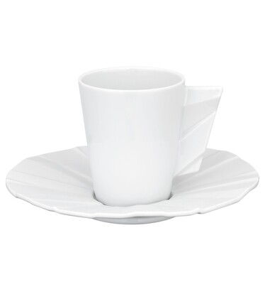 Vista Alegre Matrix White Coffee Cup And Saucer, MPN: 21115740,