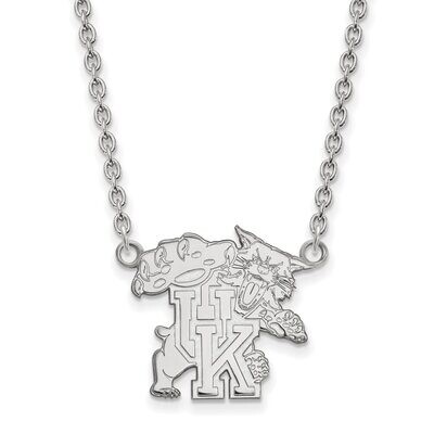 University of Kentucky Large Pendant with Chain Necklace 10k White Gold 1W057UK-18, MPN: 1W057UK-18…