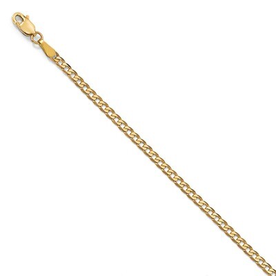 Leslie&#39;s 2.3mm Beveled Curb Chain 7 Inch 14k Gold HB-1306-7, MPN: 1306-7, 191101849299