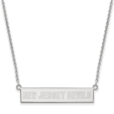 New Jersey Devils Small Bar Necklace Sterling Silver Rhodium-plated SS033DVL-18, MPN: SS033DVL-18, …