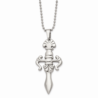 Dagger 24 Inch Necklace Stainless Steel SRN360-24 by Chisel, MPN: SRN360-24, 883957750828