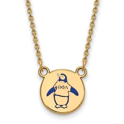 Theta Phi Alpha Extra Small Enameled Pendant with 18 Inch Chain Gold-plated Silver GP044TPA-18, MPN…