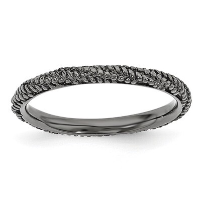Rhodium Plated Ring Sterling Silver Polished QSK1838, MPN: QSK1838, 886774375397
